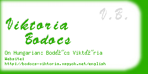viktoria bodocs business card